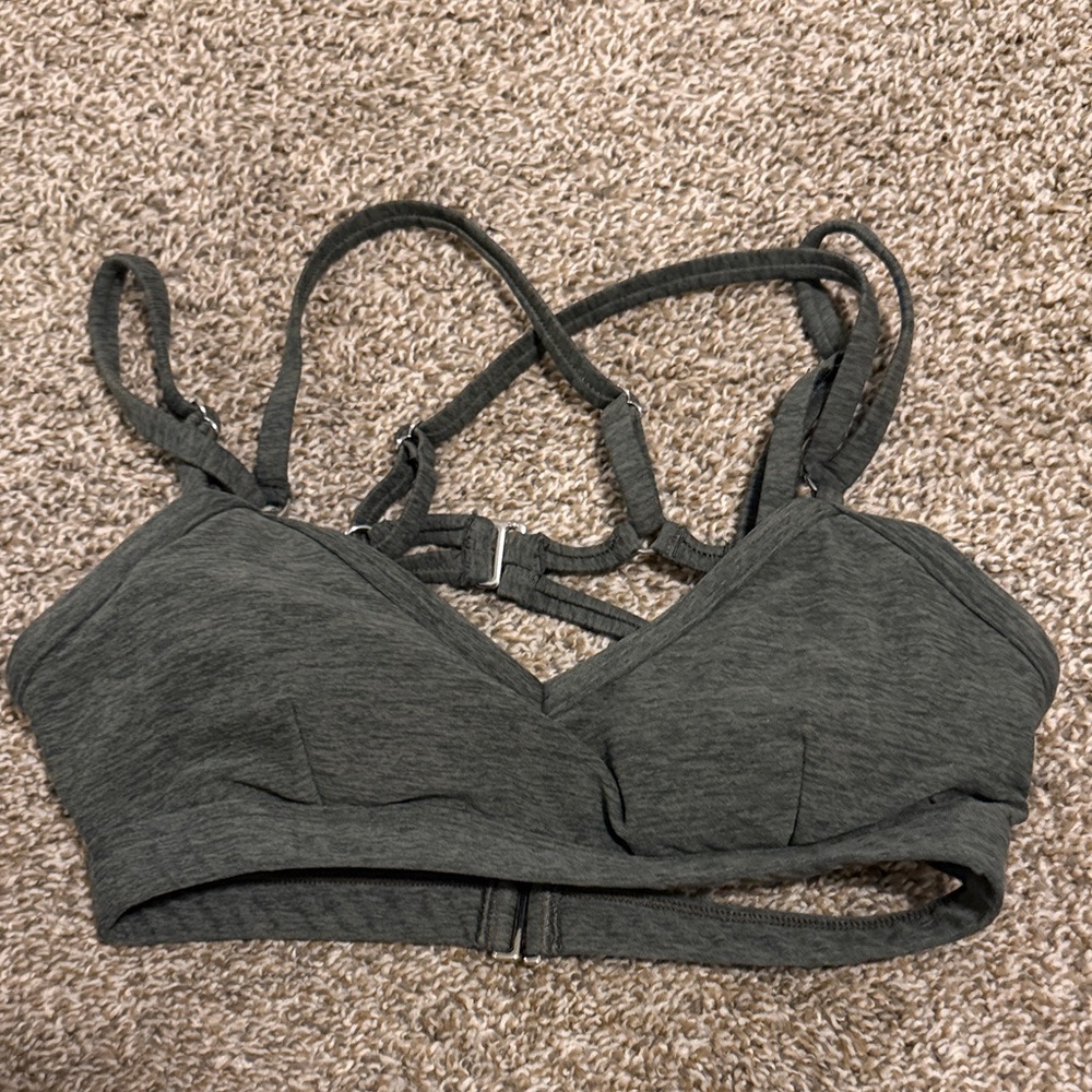 Bombshell Sportswear Dark Green Strappy Bra